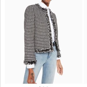 Kate spade houndstooth tweed coat